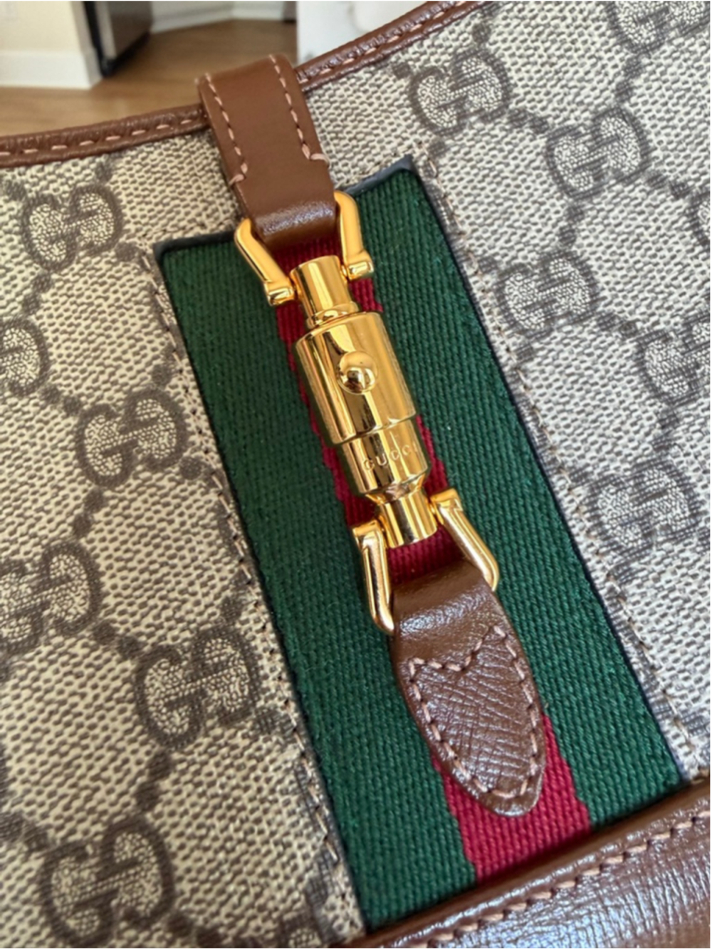 Gucci Jackie 1961 Mini Shoulder Bag Beige Brown - 100% authentic - Picture 2 of 11